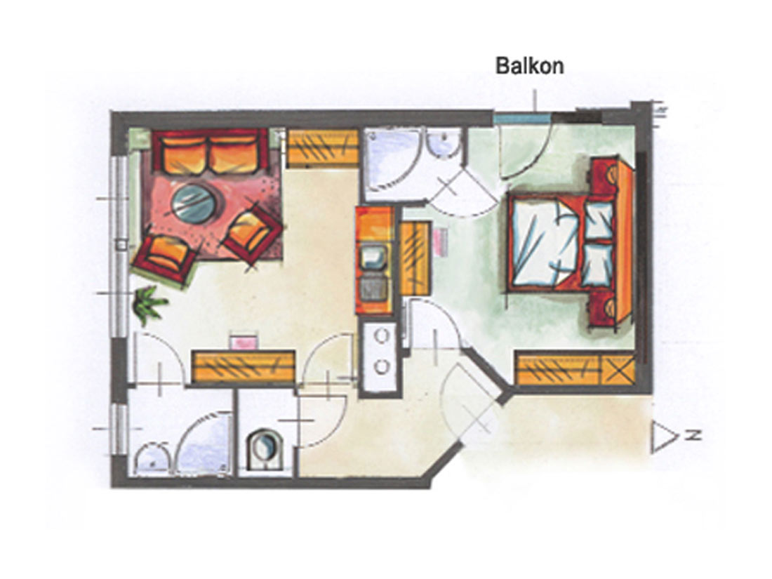 Appartementplan Hochwurzen